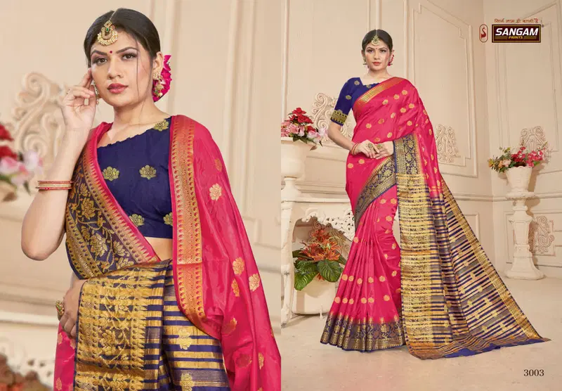 Sangam Natasha Latest Fancy Designer Festive Wear Pure Soft Silk Sarees 